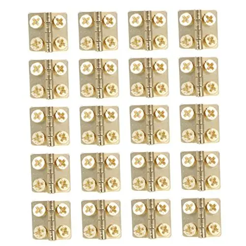 Produktbild: jojofuny 50stücke Kleine Scharniere Miniatur Möbel Scharniere Kleine Box Hardwares Versorgung Diy-zubehör