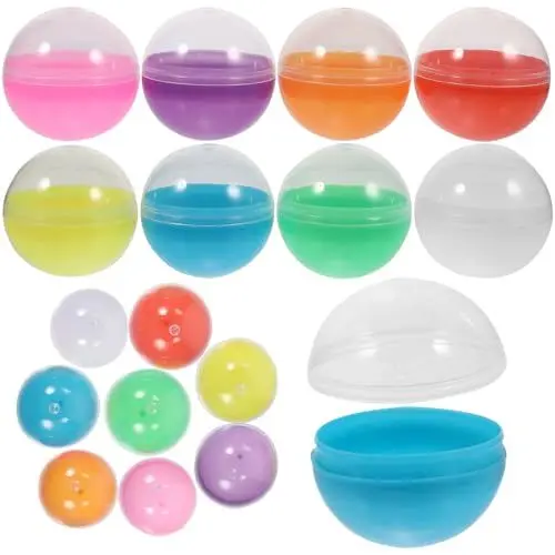 Produktbild: jojofuny 50 Stücke Lotteri Kugeln Bälle zum Öffnen Befüllen Bunt Bingo Kugeln Ersatz 4.5CM Teilbare Plastikkugeln Leere Runde Kapseln Lottobälle Tischtennisbälle Glücksspiel Spiel
