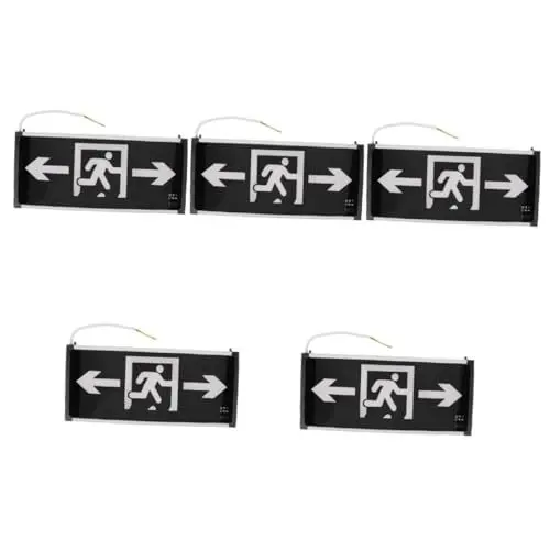 Produktbild: jojofuny 5St Sicherheitsschild Ausgangsschildbeleuchtung Notausgangsschild Ausgangsschild aufleuchten LED-Notlicht Evakuierungsschild öffentlicher Ausstiegsindikator Notfall-Lichter Glas