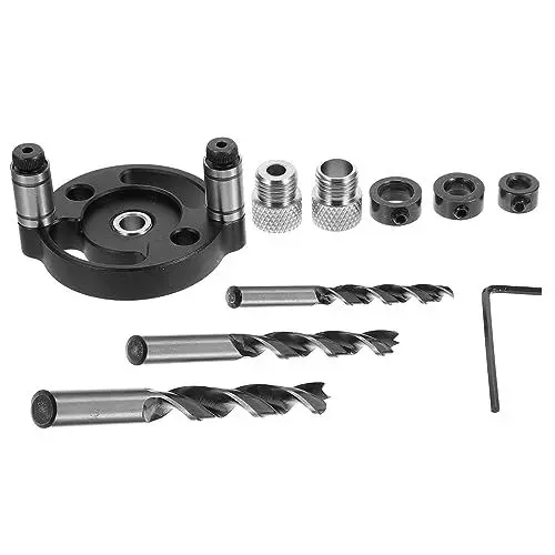 Produktbild: jojofuny 5 Sätze Locher für die Holzbearbeitung Senkbohrer tragbare Bohrmaschine werkzeug holzbearbeitung woodworking tools Dübellehre Dübelvorrichtung Bohranleitung Tasche Locator Stift