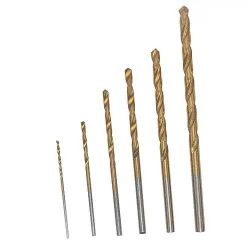 Produktbild: jojofuny 60-teiliges Titanbeschichtetes Bohrer-set Mit Stahlbohrern Für Kunststoff-bohrer Mit Geradem Schaft Minimaler Schnittwiderstand