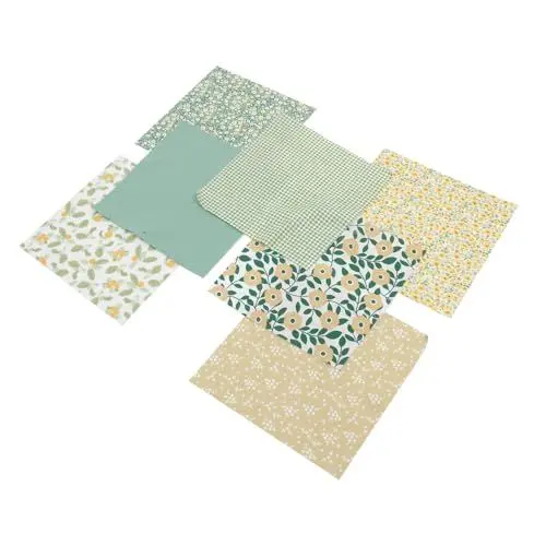 Produktbild: jojofuny 7stücke Patchwork-Stoffe Baumwollstoff Mit Blumenmuster Für Nähen Und Scrapbooking DIY-stoffmaterial Zum Quilten Und Basteln