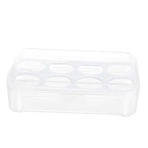 Produktbild: jojofuny Für Camping 8 Eier Aufbewahrungsbox Organizer Weiß Einfach Zu Bedienen