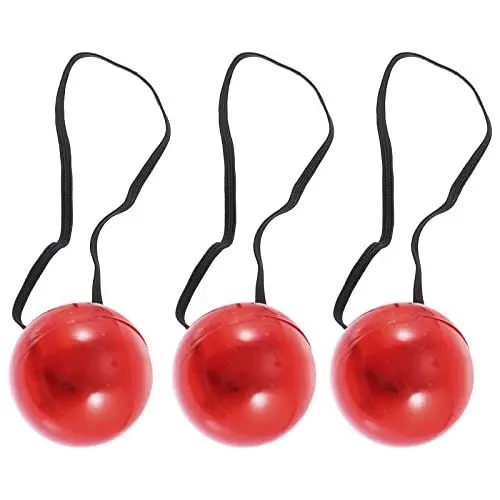 Produktbild: jojofuny 3 stücke Clownnasen Für Erwachsene Rudolph Leuchten Clownsnase Für Erwachsene Clown Nasen Glühende Rote leistung Clownnase Für Kinder Fasching KostüM ZubehöR