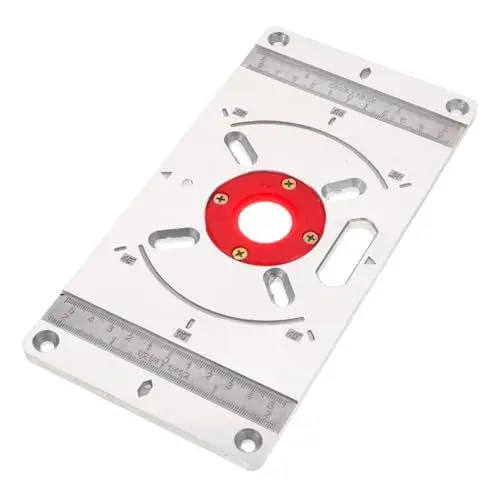 Produktbild: jojofuny Grundplatte Für Oberfräsen Von Holzbearbeitungsmaschinen – Aluminium Einlegeplatte Für Präzisions-oberfräsentische – Tisch Für Fräsmaschinen Oberfräsenschablonen Tischlerwerkzeuge