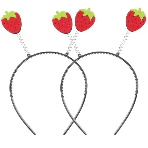 Produktbild: FOMIYES 2st Erdbeer Stirnband Erdbeer-kostümzubehör Erdbeer-haarschmuck Haarschmuck Für Mädchen Party-haar-accessoire Früchte-kopfschmuck Party-haarbänder Stoff Haarpflege Kind Kleidung