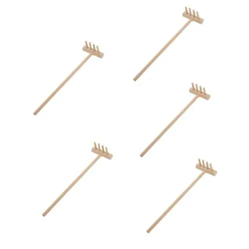 Produktbild: jojofuny Kleiner Bambusrechen Gartenrechen Sandgartengeräte Basteln Mit Gartenharken Sandtisch Rechen Mini-gartengeräte Rechen Verzierungen Mini-rechen Rechenhandwerk Gartenzubehör