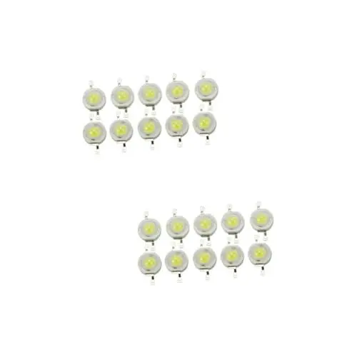 Produktbild: jojofuny LED-Chip W 20 Stk 3W Hochleistungs-LED-Perlen 45mil-Chip LED-Spar-Chip-Lampe 3W LED-Chiplampe Warmweiß Lampenperlen Shenzhen 3wled Ampelschirm