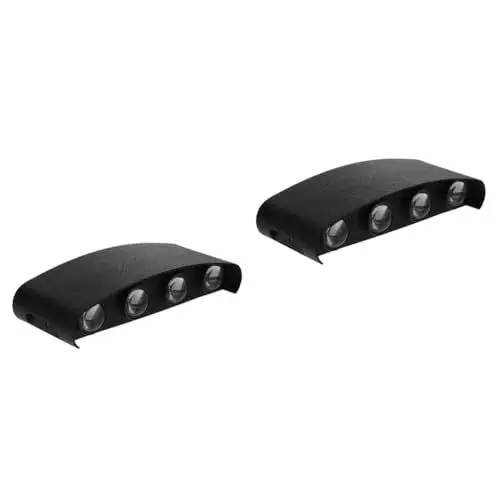 Produktbild: jojofuny LED-Wandleuchte 2st Gebogene Wandleuchte Up- Und Downlights Aluminium Drinnen Wandleuchten