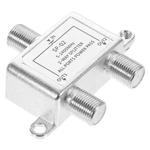 Produktbild: jojofuny Leistungs teiler Splitter für Satellit Kabel für Fernseher Internet-Splitter Koax-Splitter Koaxialkabel-Splitter einer von aus Spender Antenne Aluminiumlegierung