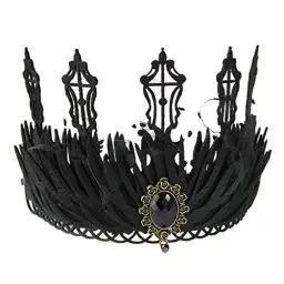 Produktbild: jojofuny Make-up-Stirnbänder Damenparty Kronen Schleier Schwarzer Spitze Masquerade Stirnband Gothic Punk Cosplay Requisis Accessoires Make-up-Stirnband