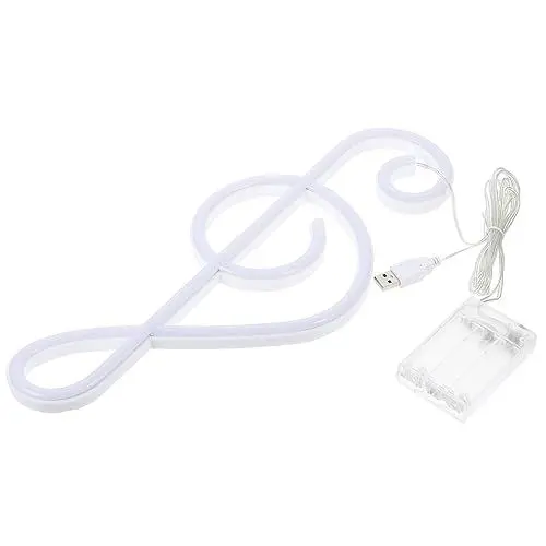 Produktbild: jojofuny Musiknoten Musiknote Neon Tischlampe Das Schild Led 3d Pvc 3D-Illusionslampe