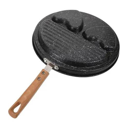 Produktbild: jojofuny Omelettpfanne Braten schwedische Pfanne Eierkochmaschine Frühstückspfanne Ort Luft Pfannenkochwerkzeug Pancake-Pfanne Mini-Omelette-Hersteller Eierfritteuse Rostfreier Stahl Black
