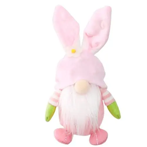 Produktbild: jojofuny Ostern GNOME Figur Plüsch Zwerg Deko Osterhase Dekofigur Frühling Zwerg Stofftier Plüschtier Wichtel Kaninchen Kinder Plüschpuppe Zimmer Dekoration Osterdeko
