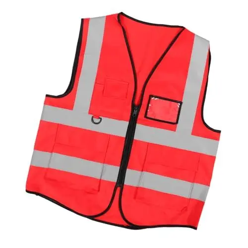 Produktbild: jojofuny Outdoor-sportjacke Warnweste Joggingweste Übergangsschutzweste Läufer Sichtbare Bauweste Freiwillige Weste Reflektierende Laufbekleidung Arbeitskleidung Gestrick Mann Fahrrad