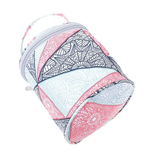 Produktbild: jojofuny Oxford Cloth Strickzeug Tasche Geometrisches Design Große Kapazität für Stricknadeln und Häkelnadeln für Handarbeiten und Diy Projekte