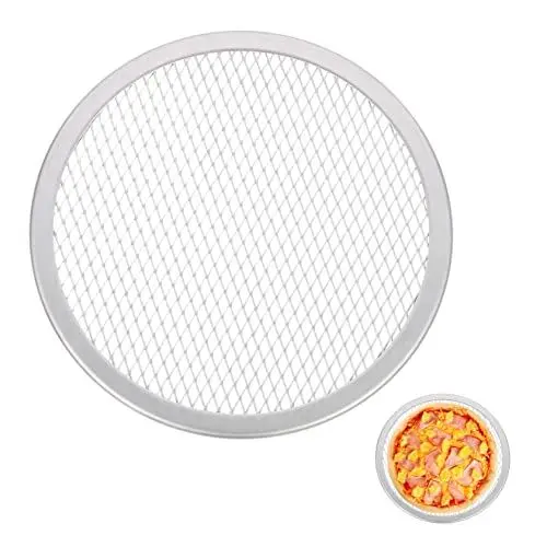 Produktbild: jojofuny Pizza-backblech Aus Aluminium Netzdesign Für Ästhetik Antihaftbeschichtung Für Einfaches Entformen Für Verschiedene Anlässe