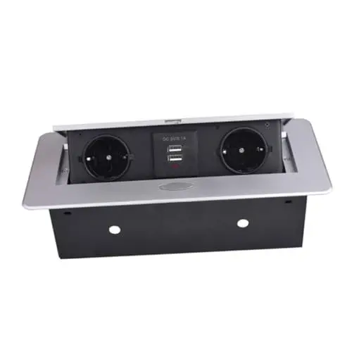 Produktbild: OSALADI Konferenzraum-Steckdose besprechungstisch konferenztische Karten Halter Junction Box tripse Cable managment kabelmanagement kabelmanagment Pop-up-Steckdose Besprechungssteckdose