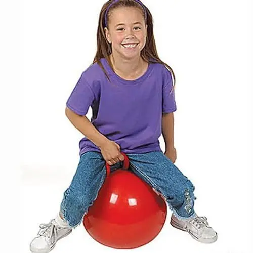 Produktbild: jojofuny Sprungball Hüpfball Kinder Gymnastikball Gummiball Springball Hopsball Soft Pilates Aufblasbarer Hopper Ball mit Griff für Jungen Mädchen Indoor Outdoor Sport Spielzeug