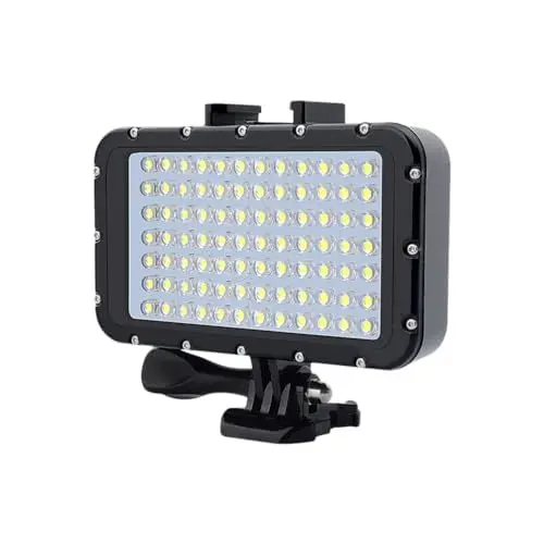 Produktbild: jojofuny Unterwasserlicht 164Ft/50M Tauchlicht Mit 84 LEDs 5000Lm 6W Tauchlicht Für Spiegelreflexkameras Sportkamera Schwarz