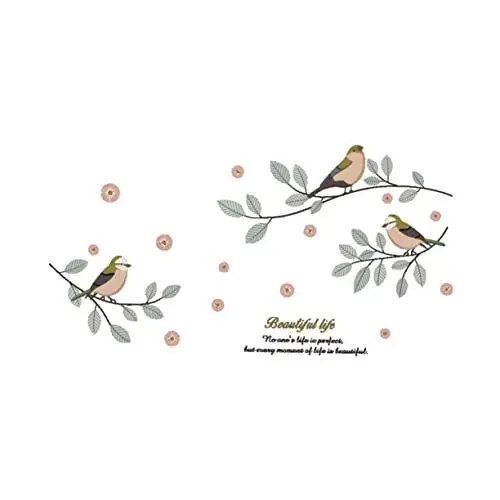 Produktbild: jojofuny Vogel-wandaufkleber Wohnzimmer- Abnehmbare Pvc-wandaufkleber Heimdekor-wandkunst Einfach Abziehen Und Aufkleben Vogelzweig-wandbilder