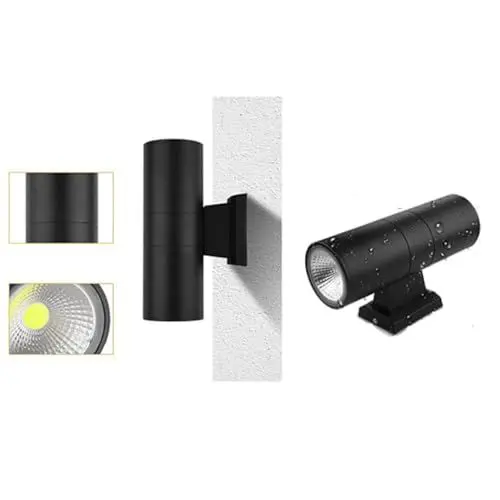 Produktbild: jojofuny Wandleuchte Solar wandleuchte Kolbenlicht Doppelkopf Wandlampe Up- und Downlights Bauchkorb