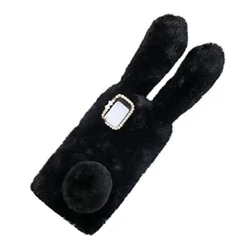 Produktbild: jojofuny entzückende Handyhülle Kratzfeste Handyhülle Handy-Hülle Plüschetui für Handyhülle für Mobiltelefonhülle Hülse Handytasche Black