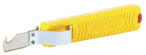 Produktbild: JOKARI Kabelmesser Standard Nr. 28H zum Abisolieren von runden Leitungen (z.B.NYM/NYY) 8 bis 28mm Ø, mit Hakenklinge, Art.Nr.10282.