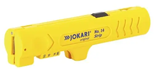 Produktbild: JOKARI T30140 Entmanteler Strip No. 14 (für PVC Kabel mit ø 44299 mm, zum Abisolieren in Gerätedosen, inkl. Klinge für Längsschnitt) 460230