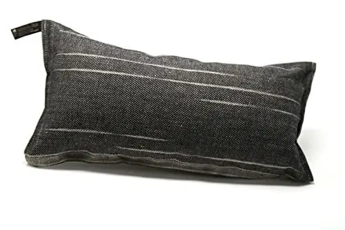 Produktbild: Jokipiin | 1 Saunakissen Lieblingskissen Reisekissen | Design: Tiina | Maße: 40 x 22 cm, Leinen/Baumwolle | schadstofffrei, Ökotex 100 | hergestellt in Finnland (schwarz/Natur)