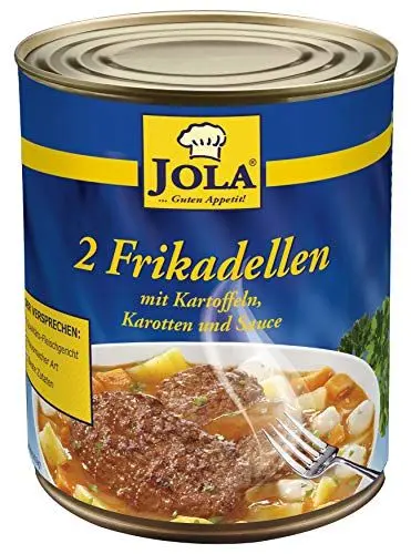 Produktbild: Jola Frikadellen mit Kartoffeln, Karotten und Sauce, 800 g