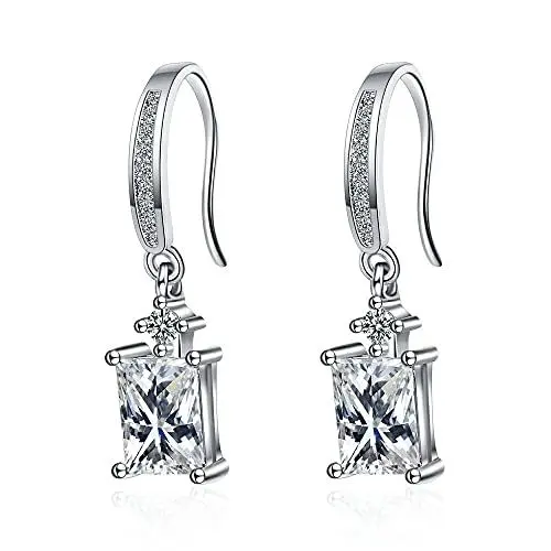 Produktbild: JOLCHIF Ohrringe Zirkonia Silber 925 Zirkonia Ohrringe Hängend für Damen Antiallergische Glitzer Ohrringe