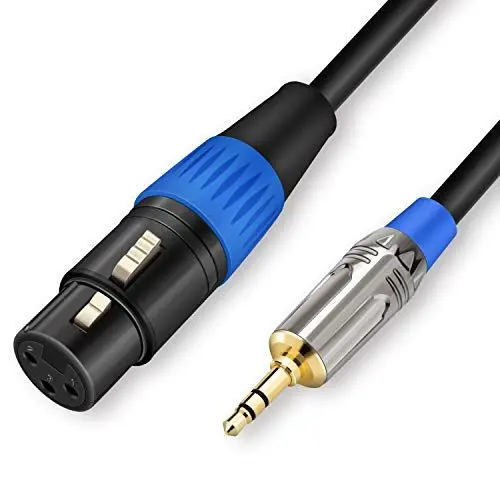 Produktbild: JOLGOO XLR Buchse zu 3.5mm Kabel, 4,5m, für iPhone, iPod, Computer, Videokamera und mehr
