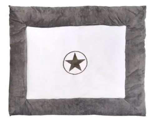 Produktbild: Jollein 017-513-64902 Krabbeldecke, 80 x 100 cm, Circle Star grau coral fleece