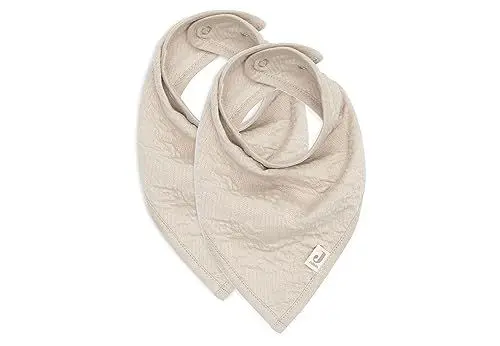 Produktbild: Jollein 029-867-67051 Bandana Lätzchen Halstuch 2er Set Soft Waves nougat