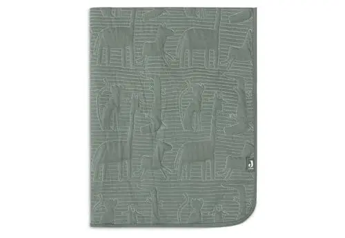 Produktbild: Jollein Babydecke Jungle Jambo, Ash Green/Laurel - 100x150cm - 100% Baumwolle, Innenseite 100% Polyester - Fürs Kinderbett - 2.0 TOG