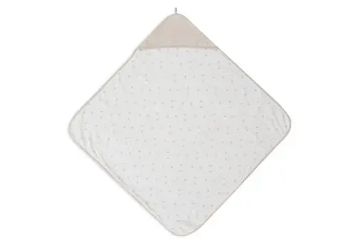 Produktbild: Jollein Kapuzenhandtuch Baby - Harvest, Naturel - 80% Baumwolle, 20% Leinen - 75x75cm - Oeko-TEX-Zertifziert - Babyhandtuch mit Kapuze für Mädchen und Jungen