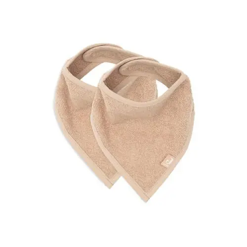 Produktbild: Jollein Lätzchen Bandana ca. 37 x 24,5 cm Biscuit 2er Pack | 029-867-00103