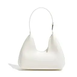 Produktbild: JOLLQUE Umhängetasche für Frauen, kleine Leder Handtasche Geldbörse, einzigartige trendy Reißverschluss Hobo Tasche(Weiß)