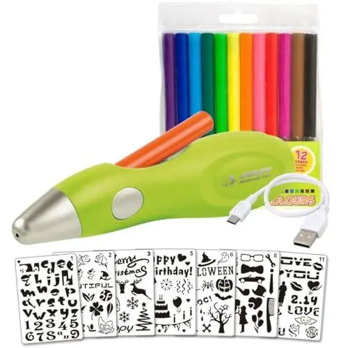 Produktbild: Jolly Airbrush Fun | Farben sprühen für Kinder | Ungiftig (Airbrush), 20-teiliges Set, grün