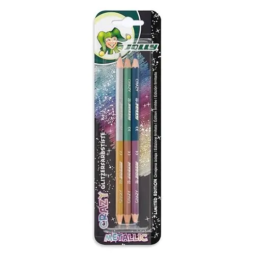 Produktbild: Jolly Crazy Glitzerfarbstifte Duo 3er Packung