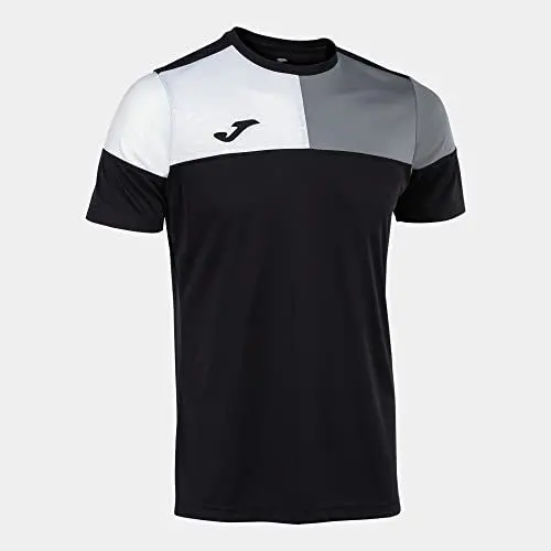 Produktbild: Joma Herren Kurzarmshirt Mann Crew V Tshirt, Schwarz Grau Weiß, L EU