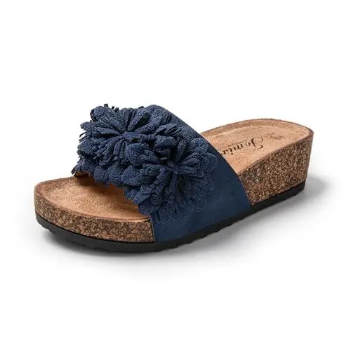 Produktbild: JOMIX Clogs Damen Atmungsaktive Sandaletten Strass Sandalen Sommer badelatschen Leicht Pantoletten (Blau, 40 EU, SD9172)