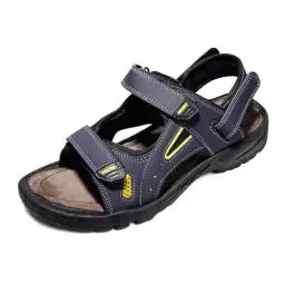 Produktbild: JOMIX Sommer Athletische Sandalen Herren Klettverschluss Anti-Rutsch Wandersandalen Outdoor Strand Reisen Trekking Wander (Blau, 46 EU)