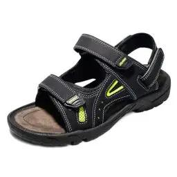 Produktbild: JOMIX Sommer Athletische Sandalen Herren Klettverschluss Anti-Rutsch Wandersandalen Outdoor Strand Reisen Trekking Wander (Schwarz, 43 EU)