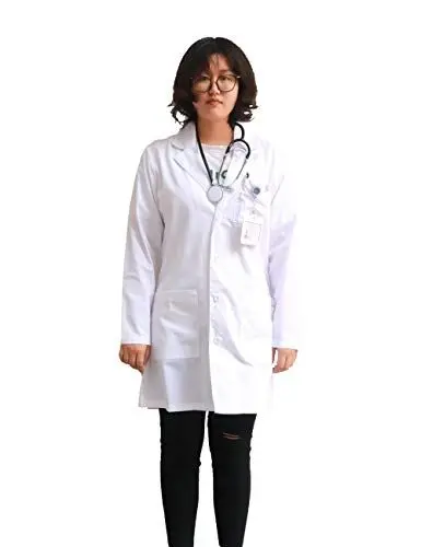 Produktbild: JONATHAN UNIFORM Weißer Laborkittel Unisex Laborkittel für Ärzte Wissenschaftler Krankenhausuniformen Medizinstudent(2XL)