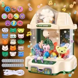 Produktbild: JONRRYIN Greifautomat für Kinder, Süßigkeitenautomat mit Münzen und Doll, Candy Grabber, Krallen Maschine, Groß Claw Machine Toy, Süßigkeiten Greifmaschine Krallenmaschine Spielzeug für Spiel Party