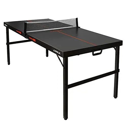 Produktbild: JOOLA Midsize FA - klappbare Tischtennisplatte inkl. Tischtennisnetz im modernen Design, kompaktes Tragen mit Tragegriff, angenehme 12kg Gewicht