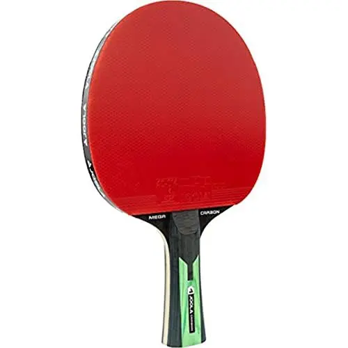 Produktbild: JOOLA Profi Tischtennisschläger Mega Carbon, ITTF zugelassen, für fortgeschrittene Spieler, 2,0 MM Schwamm