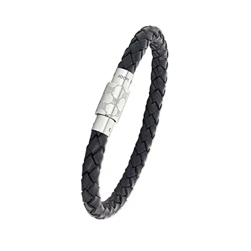 Produktbild: Joop! Armband Edelstahl Leder Herren Armschmuck, 21 cm, Silber, Kommt in Schmuck Geschenk Box, 2023437
